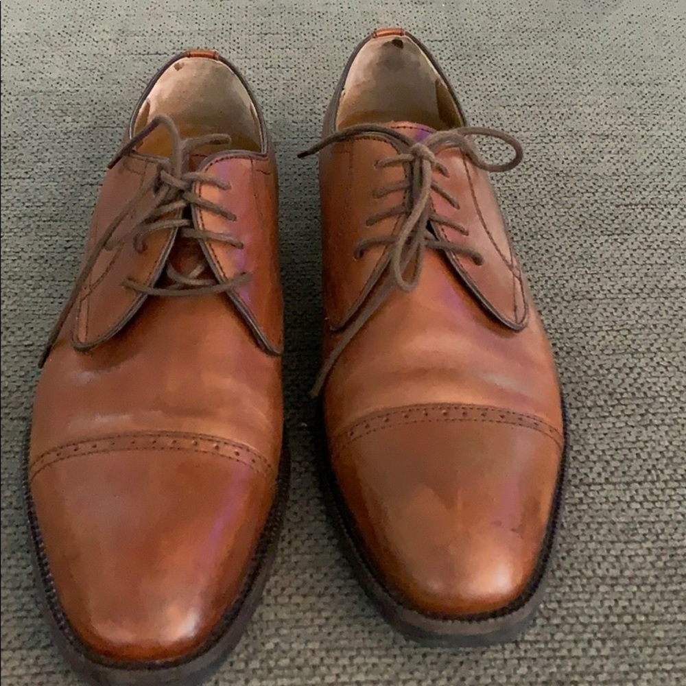 Johnston & Murphy Brown Leather Oxford Shoes 10.5 - Picture 2 of 8